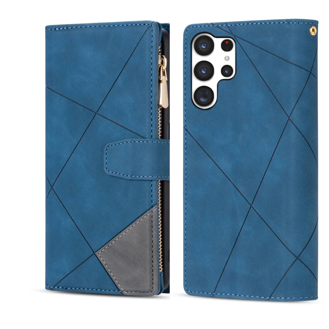 Samsung Galaxy S26 Series Color Block Wallet Case with Card Slots