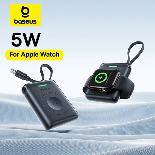 Baseus Compact 5W Apple Watch Magnetic Charger with USB-C Built-in Cable