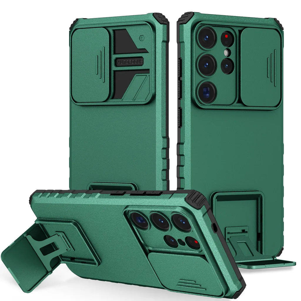 Samsung Galaxy S24 Series Anti-Drop Airbag Case with Camera Slide Cover