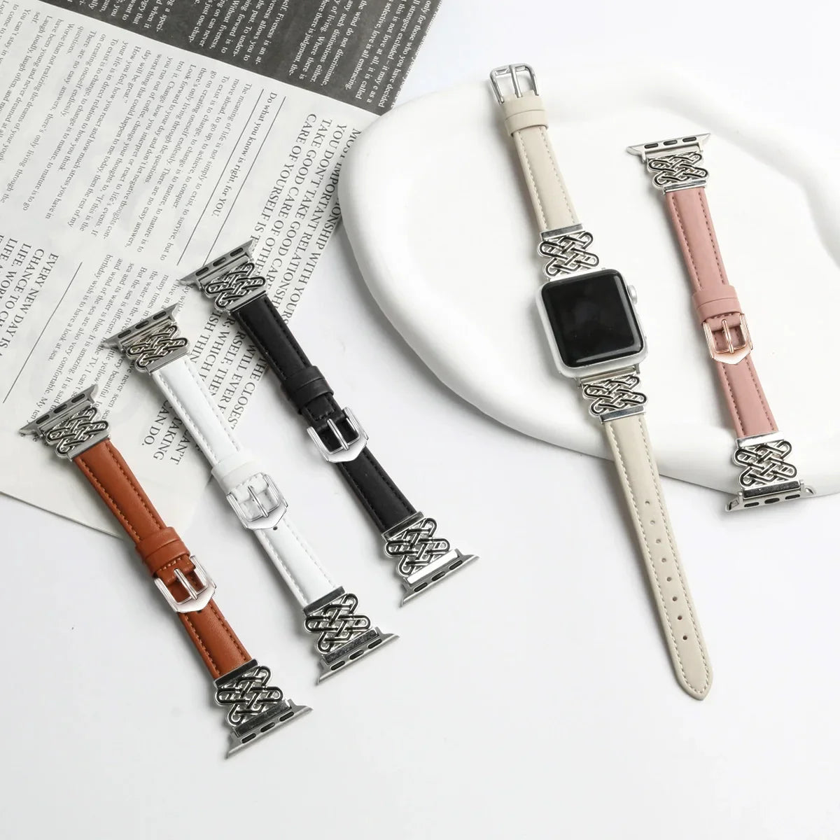 Stylish Leather Wristband for Apple Watch