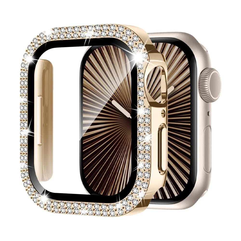 Apple Watch Protective Diamond Bumper Case with Built-in Tempered Glass