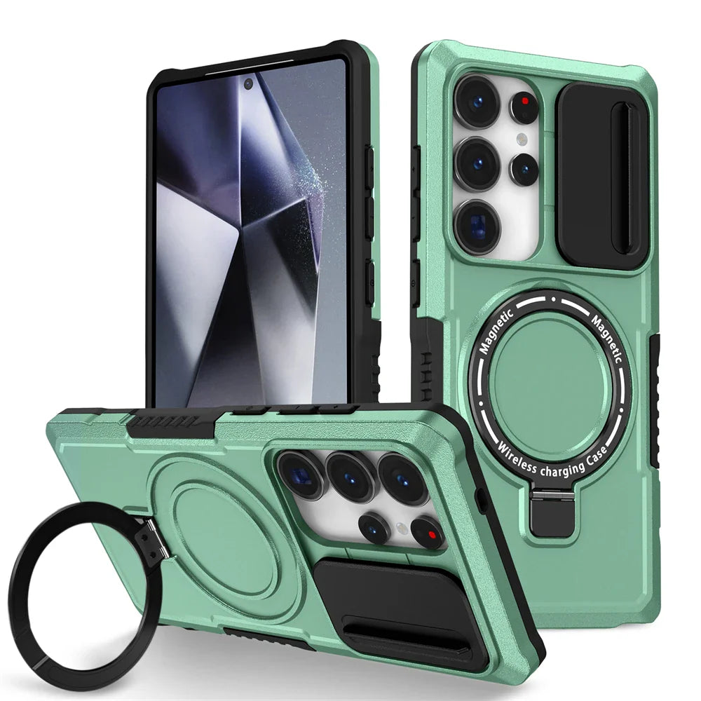 Samsung Galaxy S25 Series Rugged Hybrid Armor Magnetic Case