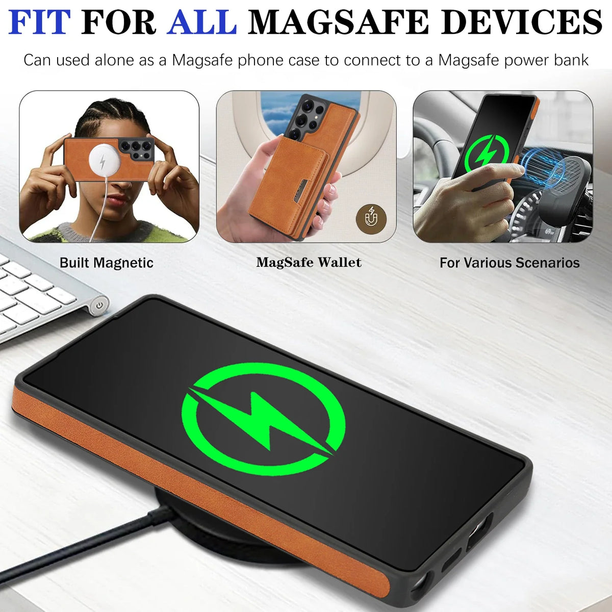 Samsung Galaxy S26 Series Magnetic Leather Case