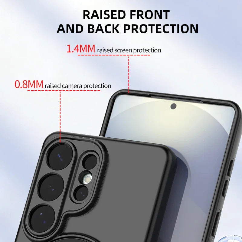 Samsung Galaxy S26 Series Case with 360° Metal Ring Stand