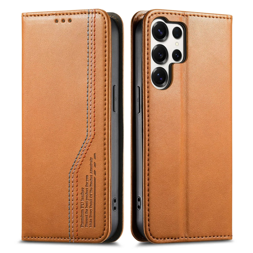Samsung Galaxy S26 Series Leather Flip Case with Card Holder