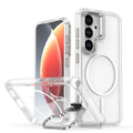 Samsung Galaxy S25 Series Magnetic Clear Case with Lens Stand