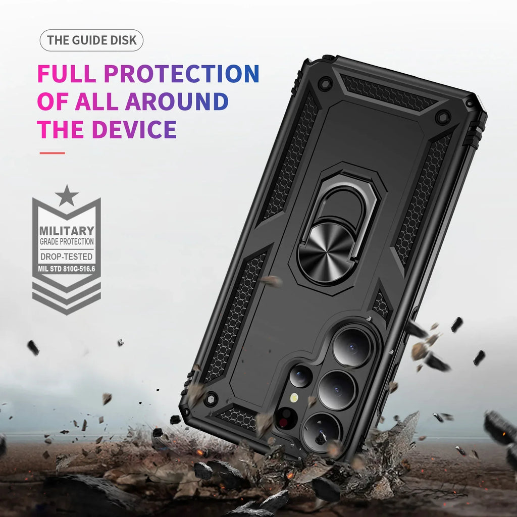 Samsung Galaxy S26 Series Shockproof Case with Metal Stand