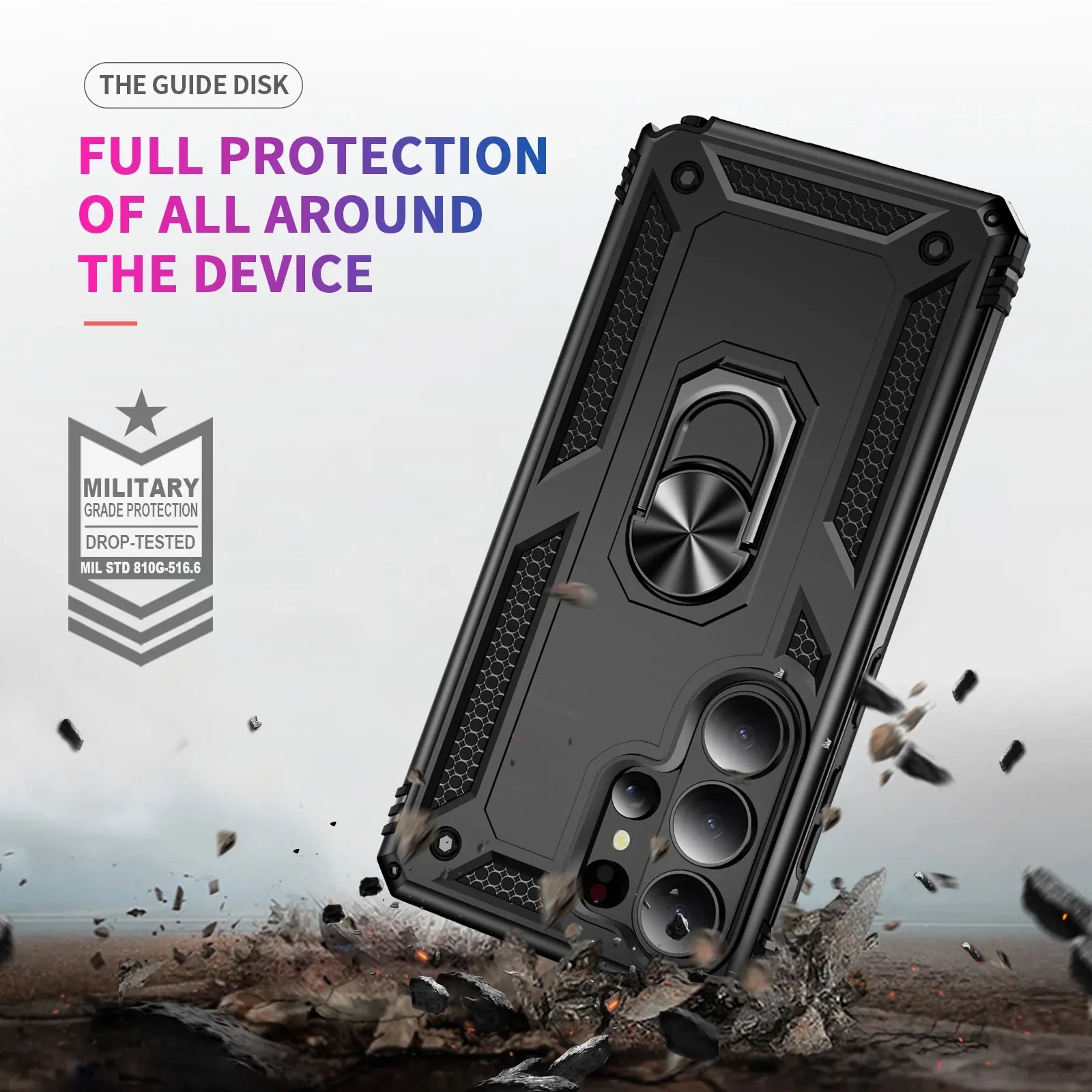 Samsung Galaxy S26 Series Shockproof Case with Metal Stand