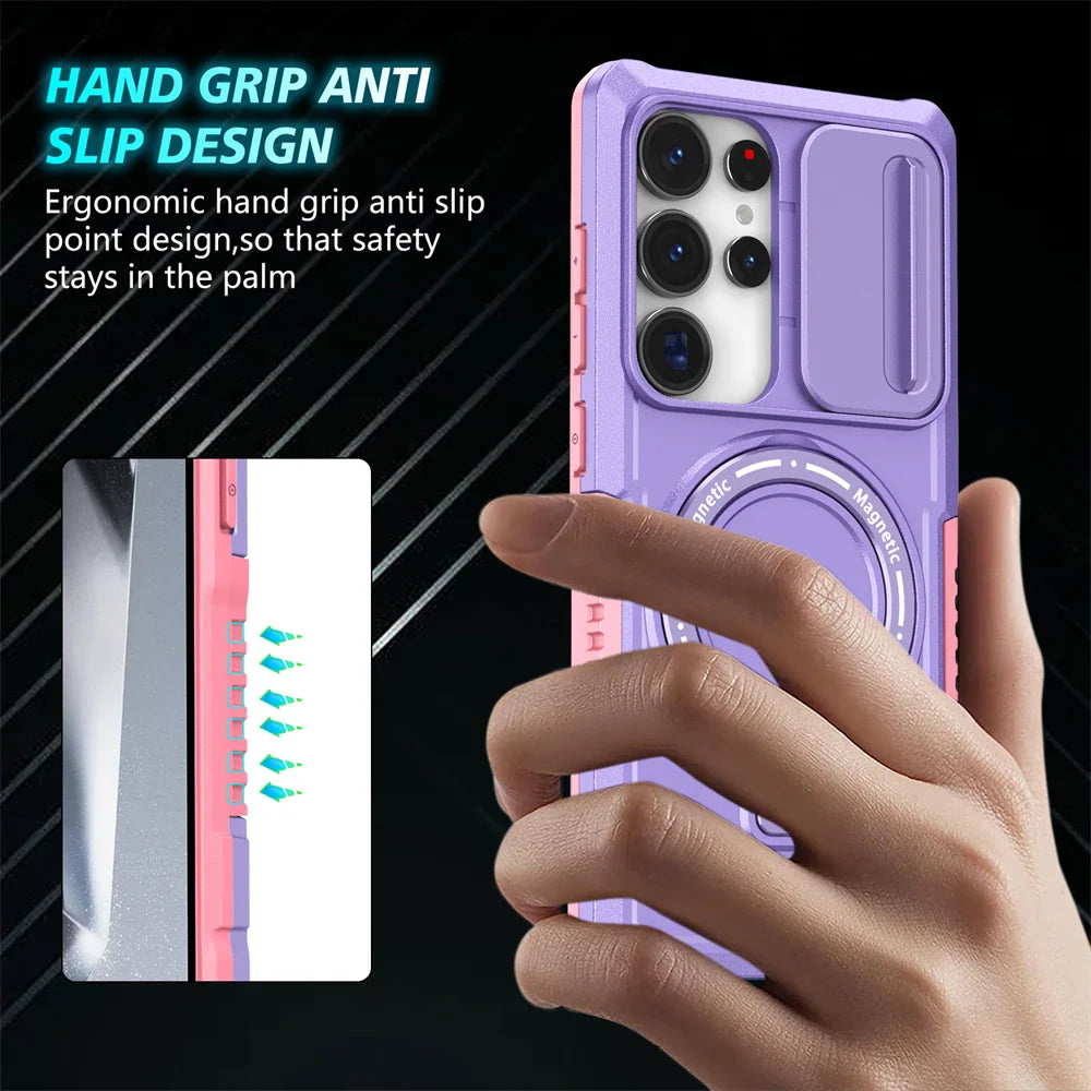 Samsung Galaxy S26 Series Rugged Hybrid Armor Magnetic Case