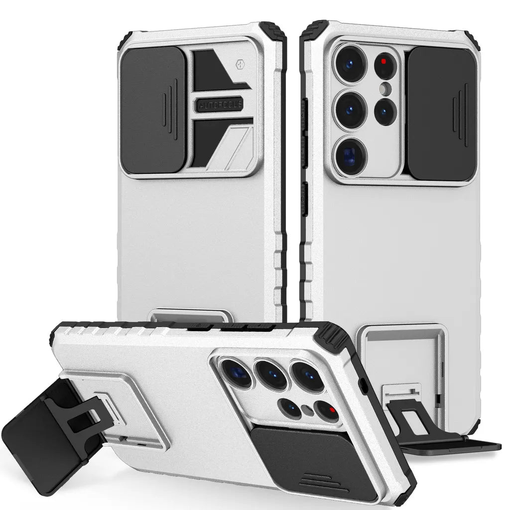 Samsung Galaxy S24 Series Anti-Drop Airbag Case with Camera Slide Cover