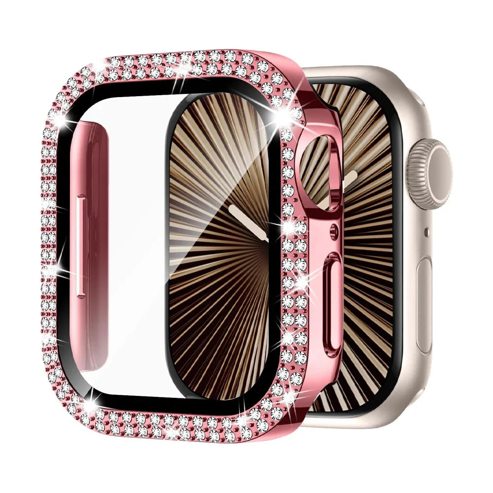 Apple Watch Protective Diamond Bumper Case with Built-in Tempered Glass