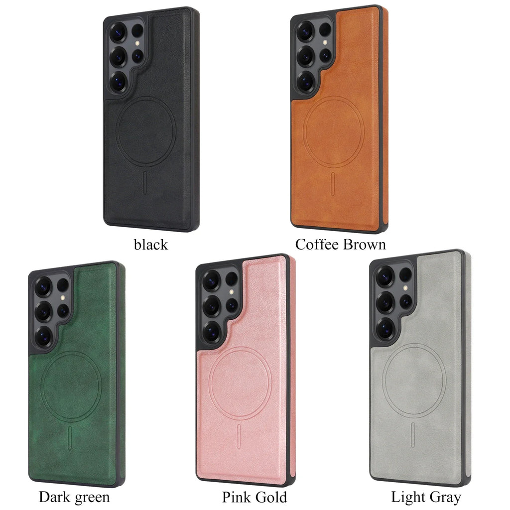 Samsung Galaxy S26 Series Magnetic Leather Case