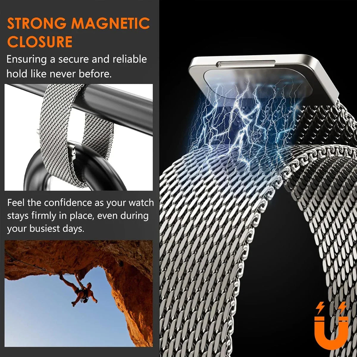 Apple Watch Milanese Loop Metal Strap Bracelet