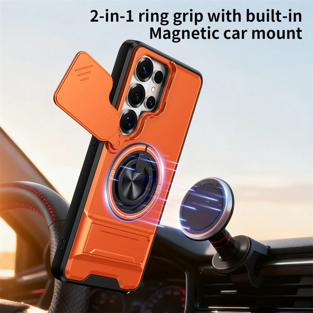 Samsung Galaxy S26 Series Case with Ring Stand and Lens Protector