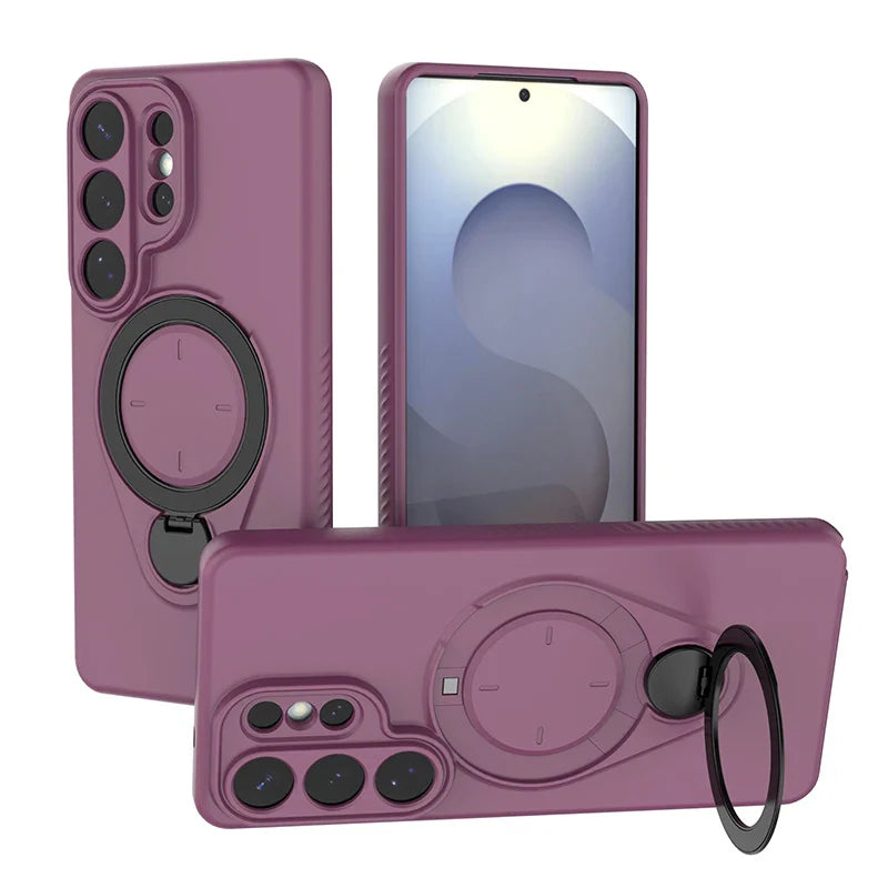 Samsung Galaxy S26 Series Case with 360° Metal Ring Stand