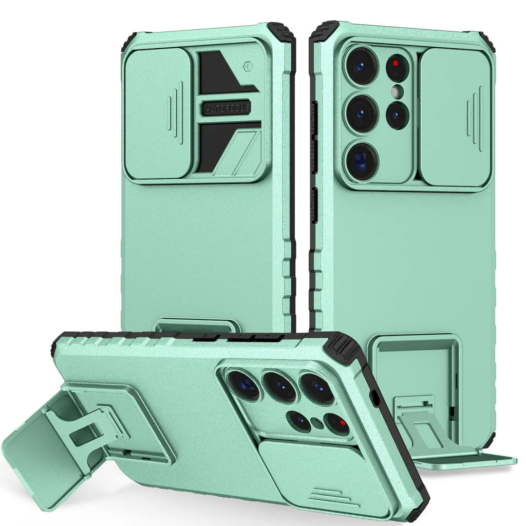 Samsung Galaxy S24 Series Anti-Drop Airbag Case with Camera Slide Cover