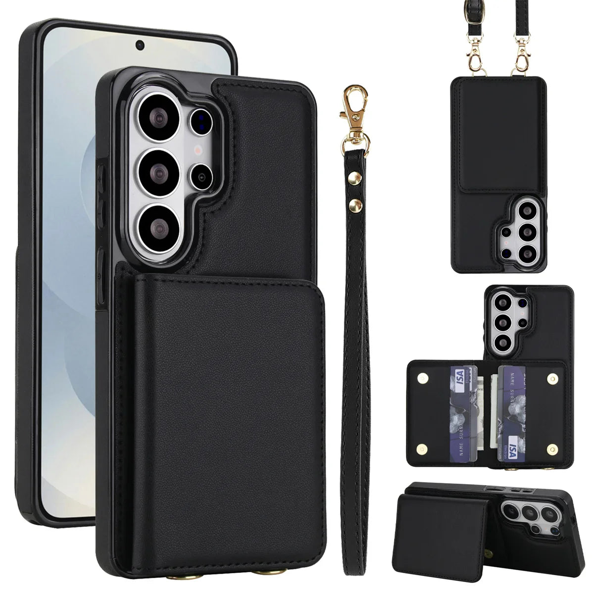 Samsung Galaxy S26 Series Case with RFID Wallet and Crossbody Strap