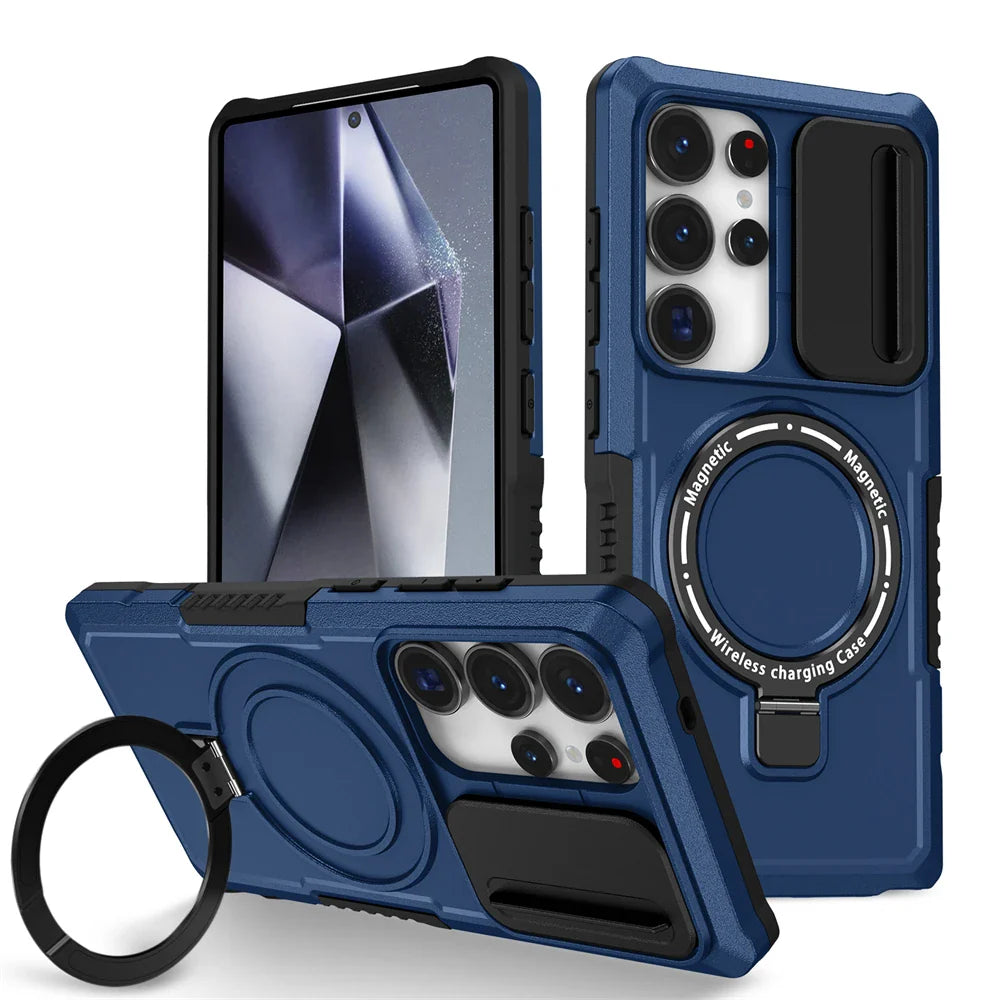 Samsung Galaxy S25 Series Rugged Hybrid Armor Magnetic Case