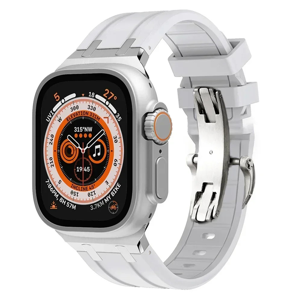 Apple Watch Flexible Rubber Band with Secure Clasp