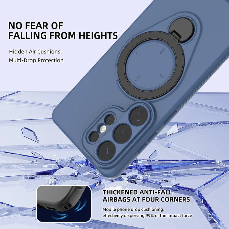 Samsung Galaxy S26 Series Case with 360° Metal Ring Stand