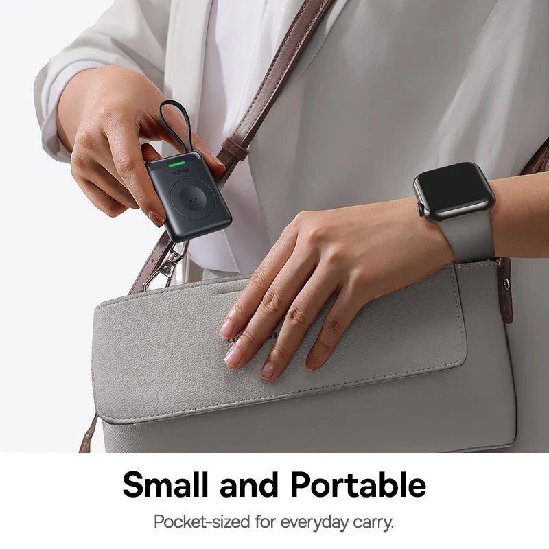 Baseus Compact 5W Apple Watch Magnetic Charger with USB-C Built-in Cable