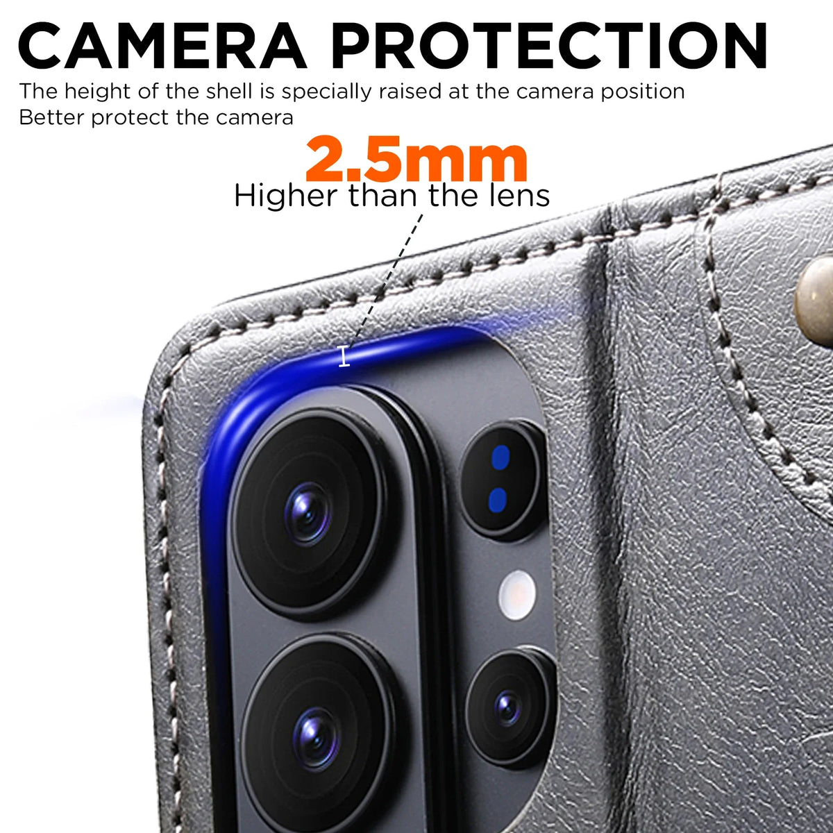 Samsung Galaxy S26 Series Leather Wallet Case with Kickstand