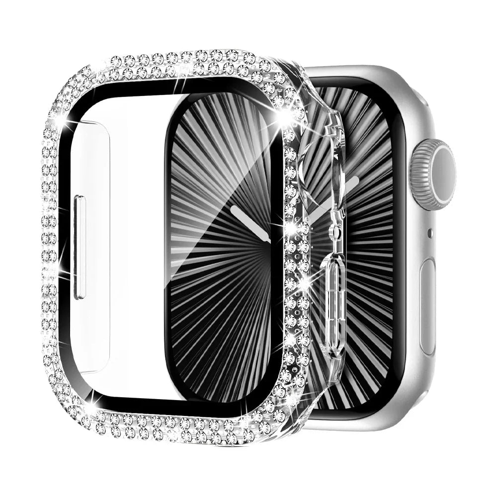 Apple Watch Protective Diamond Bumper Case with Built-in Tempered Glass