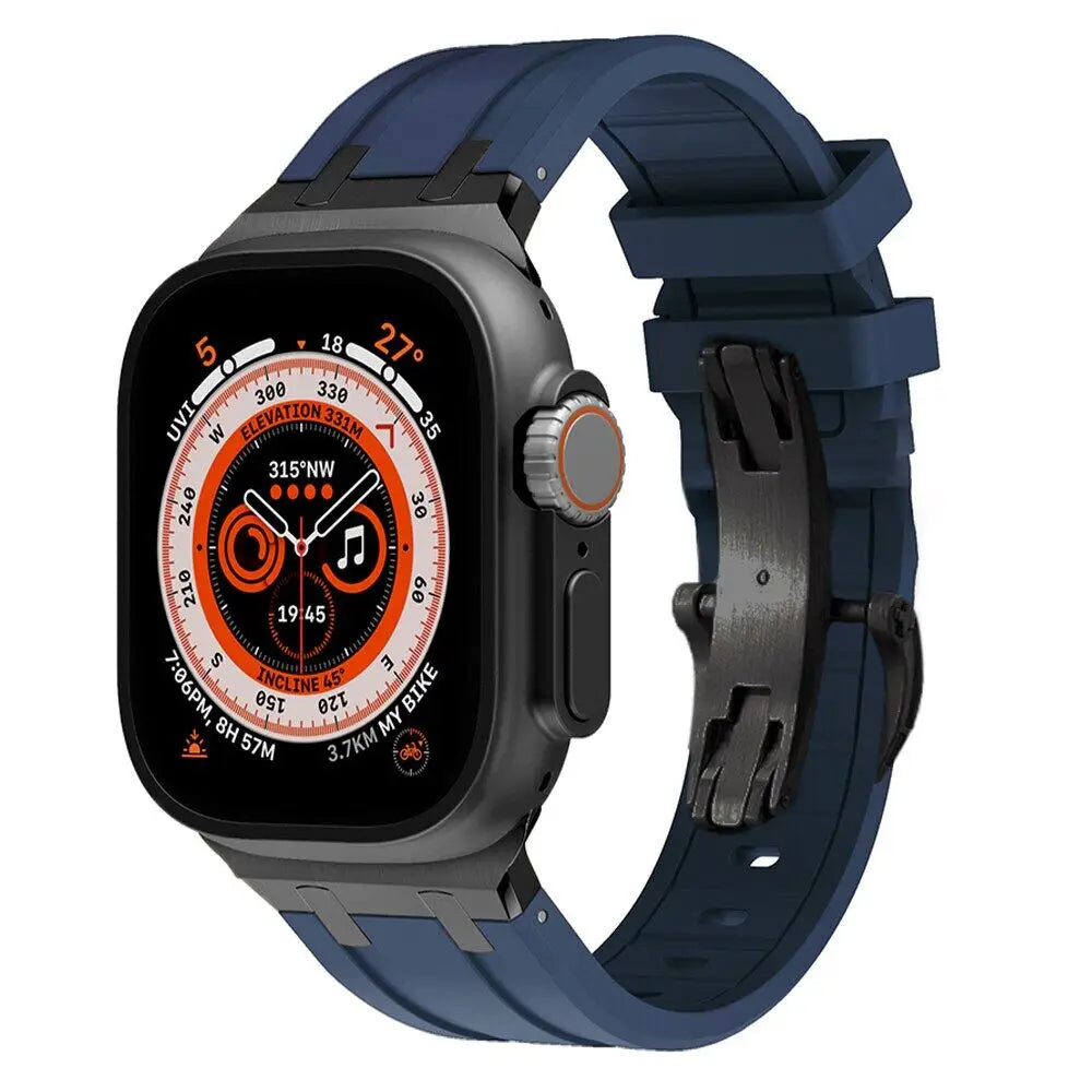 Apple Watch Flexible Rubber Band with Secure Clasp