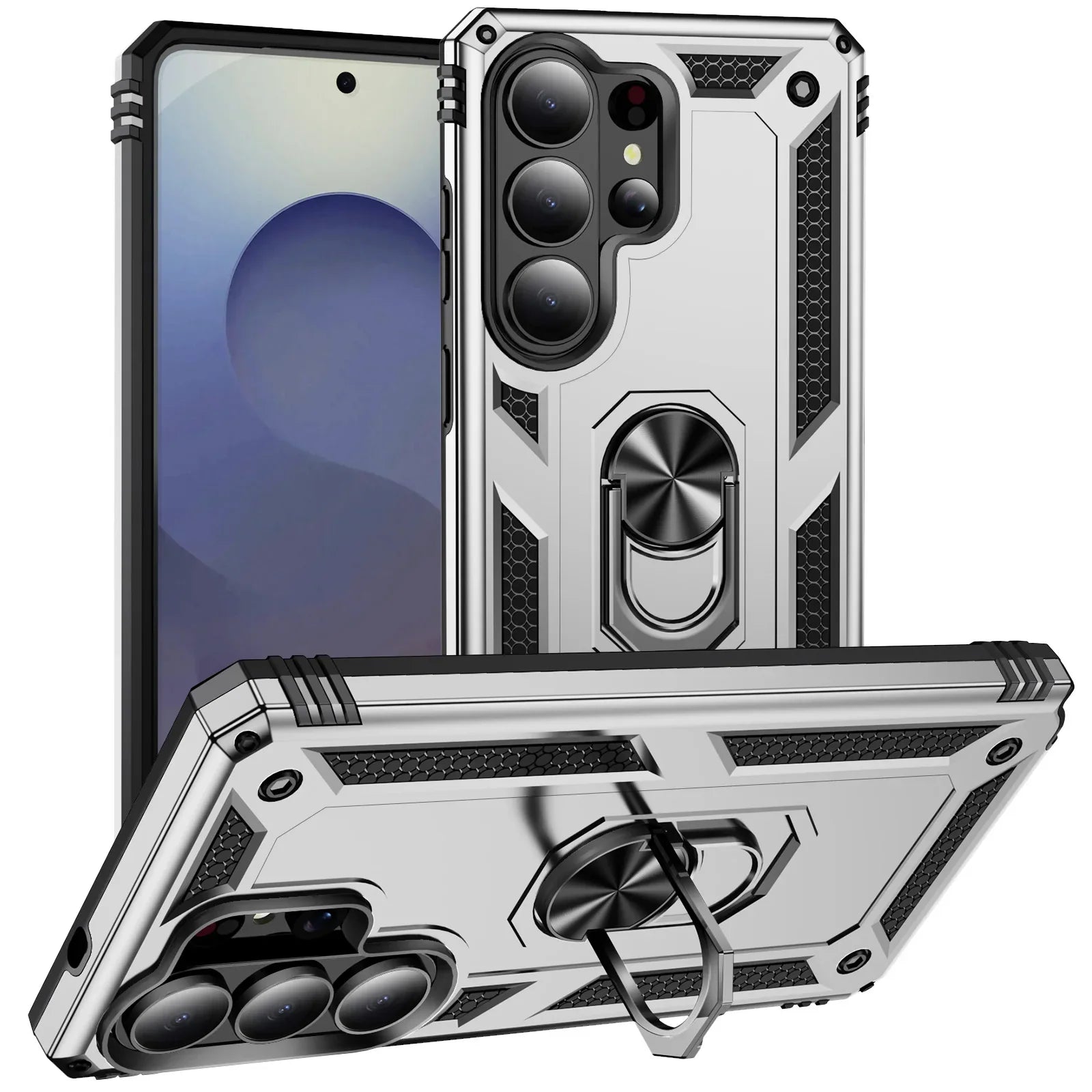 Samsung Galaxy S26 Series Shockproof Case with Metal Stand