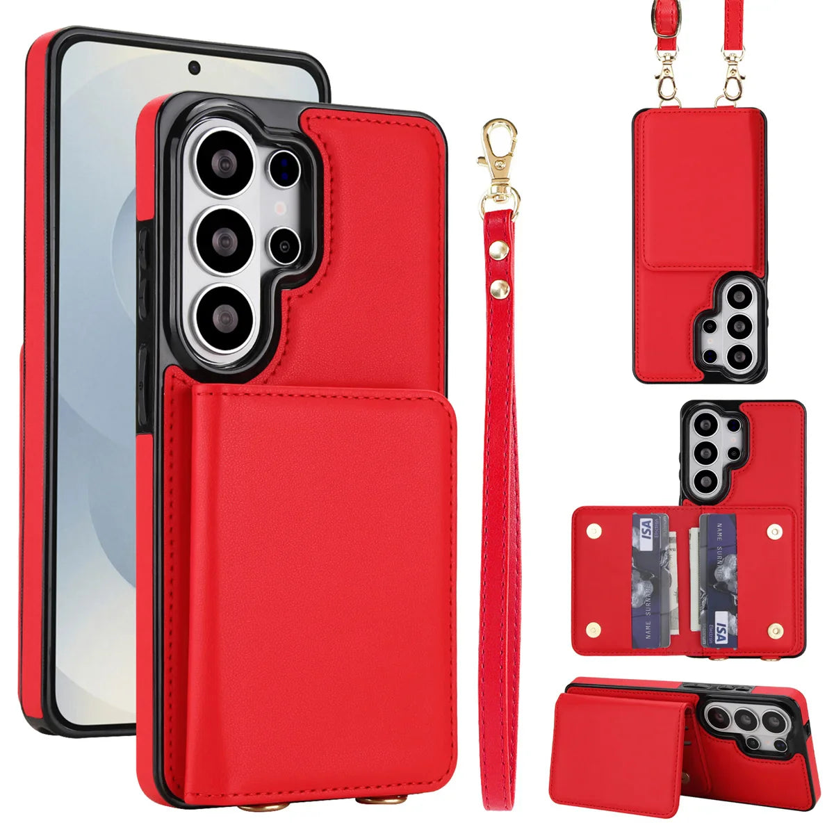 Samsung Galaxy S25 Case with RFID Wallet and Crossbody Strap