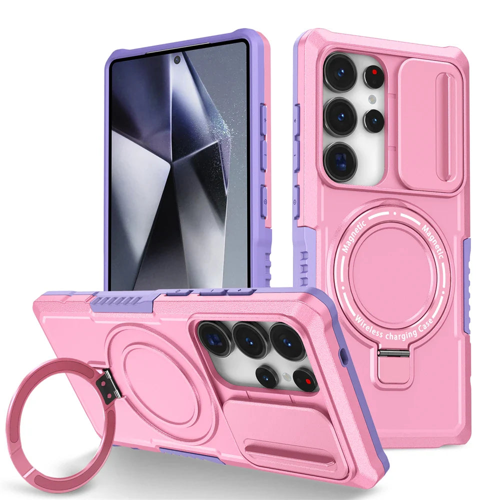 Samsung Galaxy S25 Series Rugged Hybrid Armor Magnetic Case