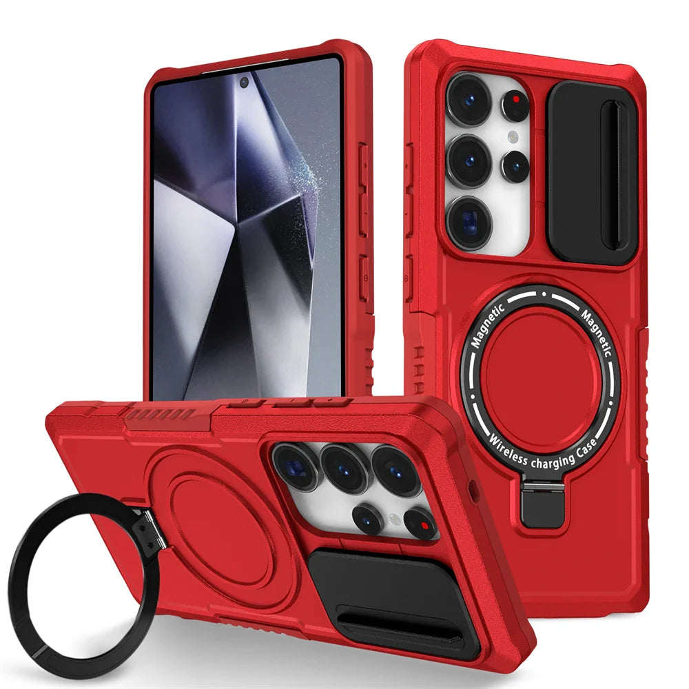 Samsung Galaxy S25 Series Rugged Hybrid Armor Magnetic Case