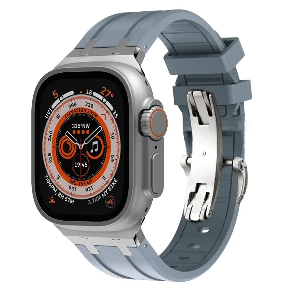 Apple Watch Flexible Rubber Band with Secure Clasp