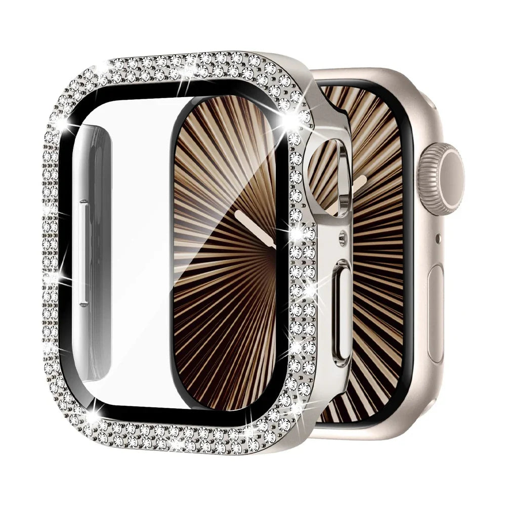 Apple Watch Protective Diamond Bumper Case with Built-in Tempered Glass